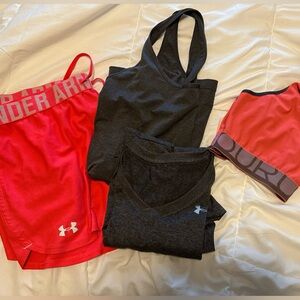 Under Armour Hot Pink and Black Activewear Set